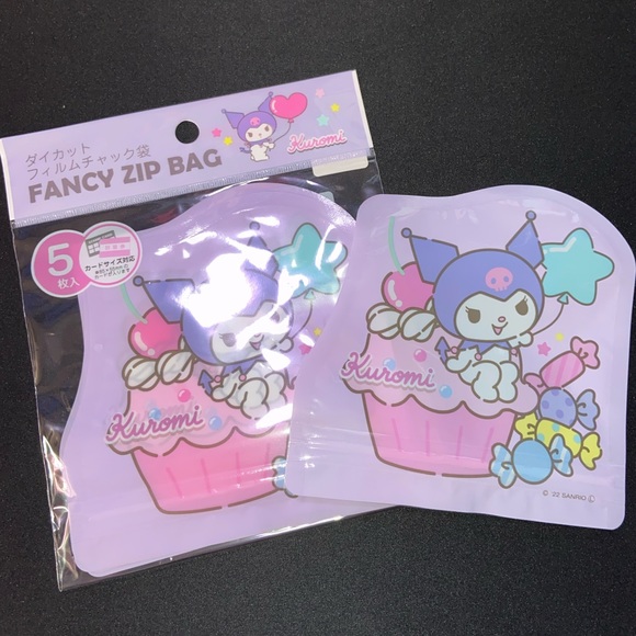 Sanrio Kuromi Fancy Zip Bag 5 counts - Picture 1 of 4